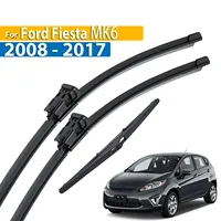 Juego de limpiaparabrisas delantero y trasero de Erick para Ford Fiesta 6 2008 - 2016, cepillos para ventana de parabrisas de 26 ""+ 15"" + 12""