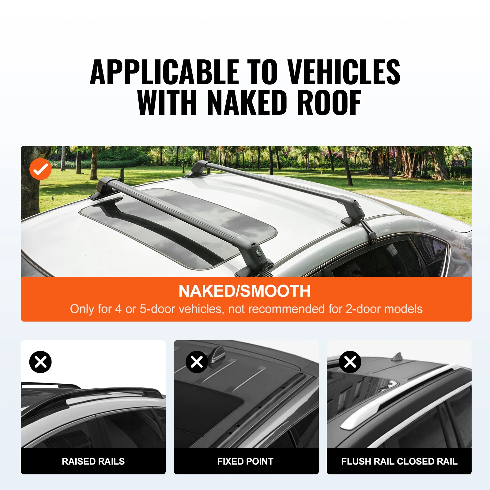 SucceBuy 155LBS Roof Rack Crossbar Adjustable Aliuminum Roof Rail Crossbar Retractable Baggage Luggage Carrier Top Roof Crossbar