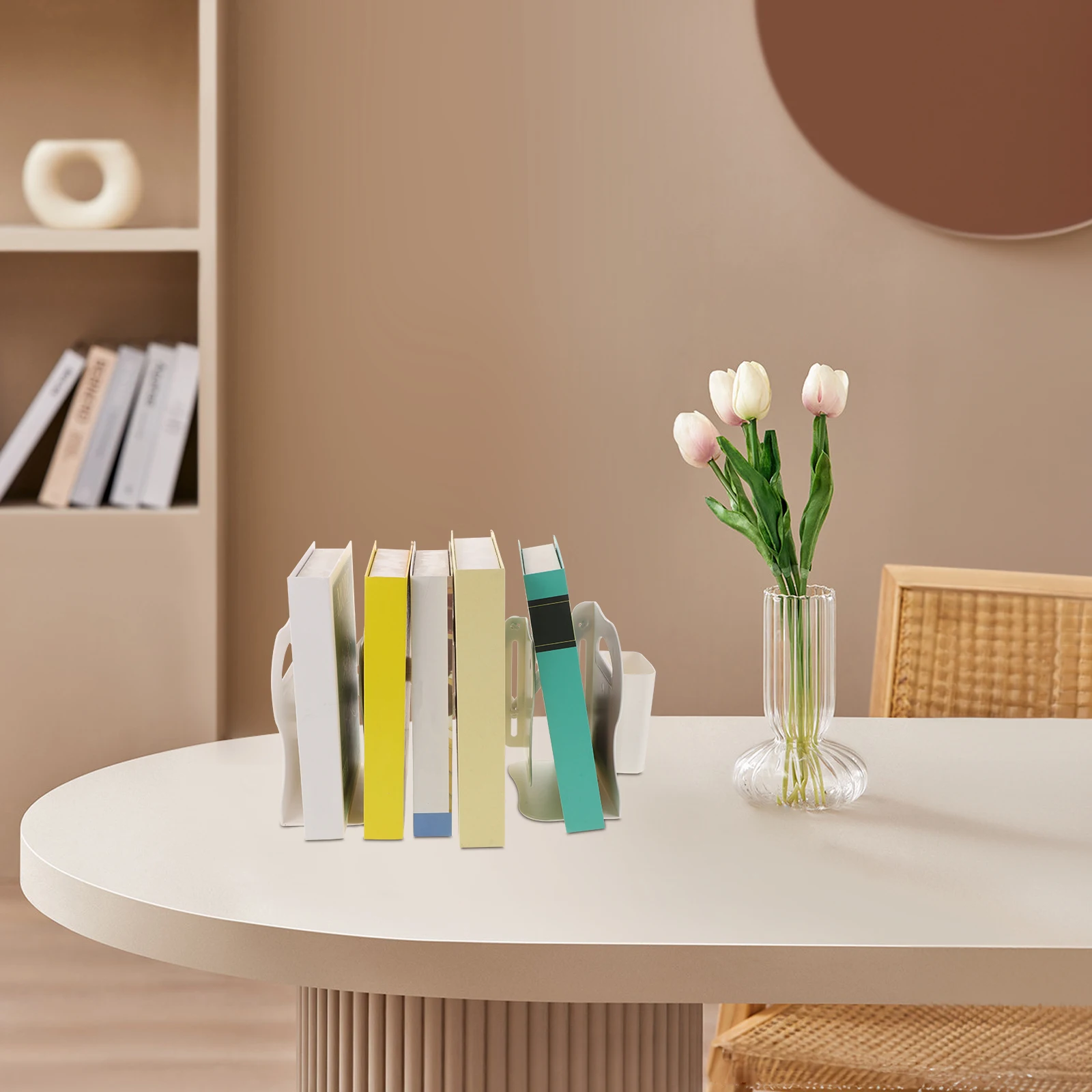 

Book Clip Cover Desktop Organizer Binder for Stand Bookshelves Bracket Shelf Holder Plastic Magazine Holders Student