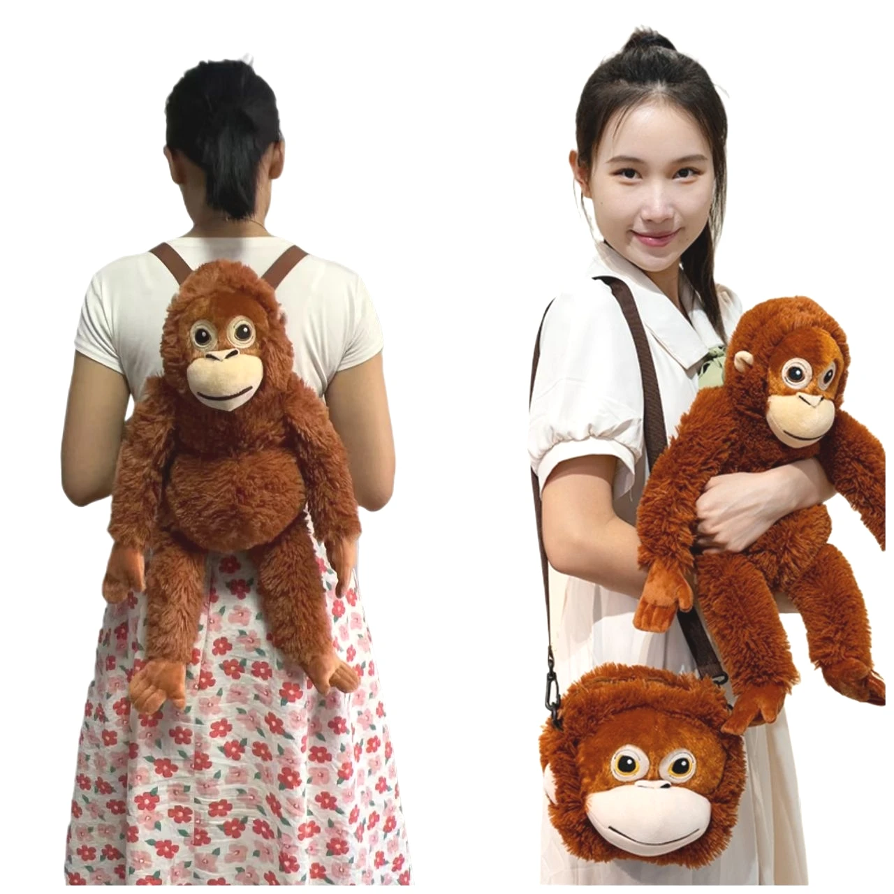 Simulation Monkey Orangutan Doll Super Soft Stuffed Bag Animals Plush Toys  Anime Cartoon Decor Boys Girls Birthday Gifts Pillow