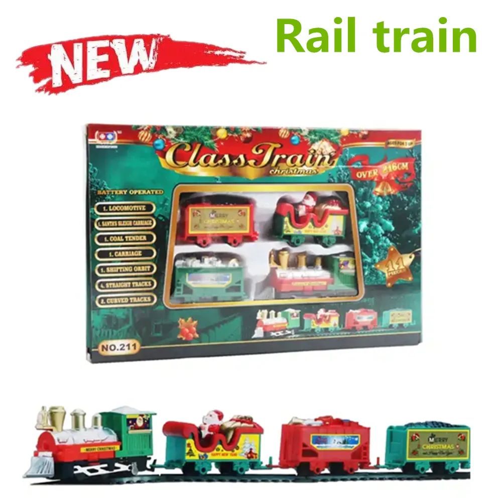 Children's Simulation plastics Train Rail Track Trains Electric Train Toy Educational Game Boy Toys For Children Gift