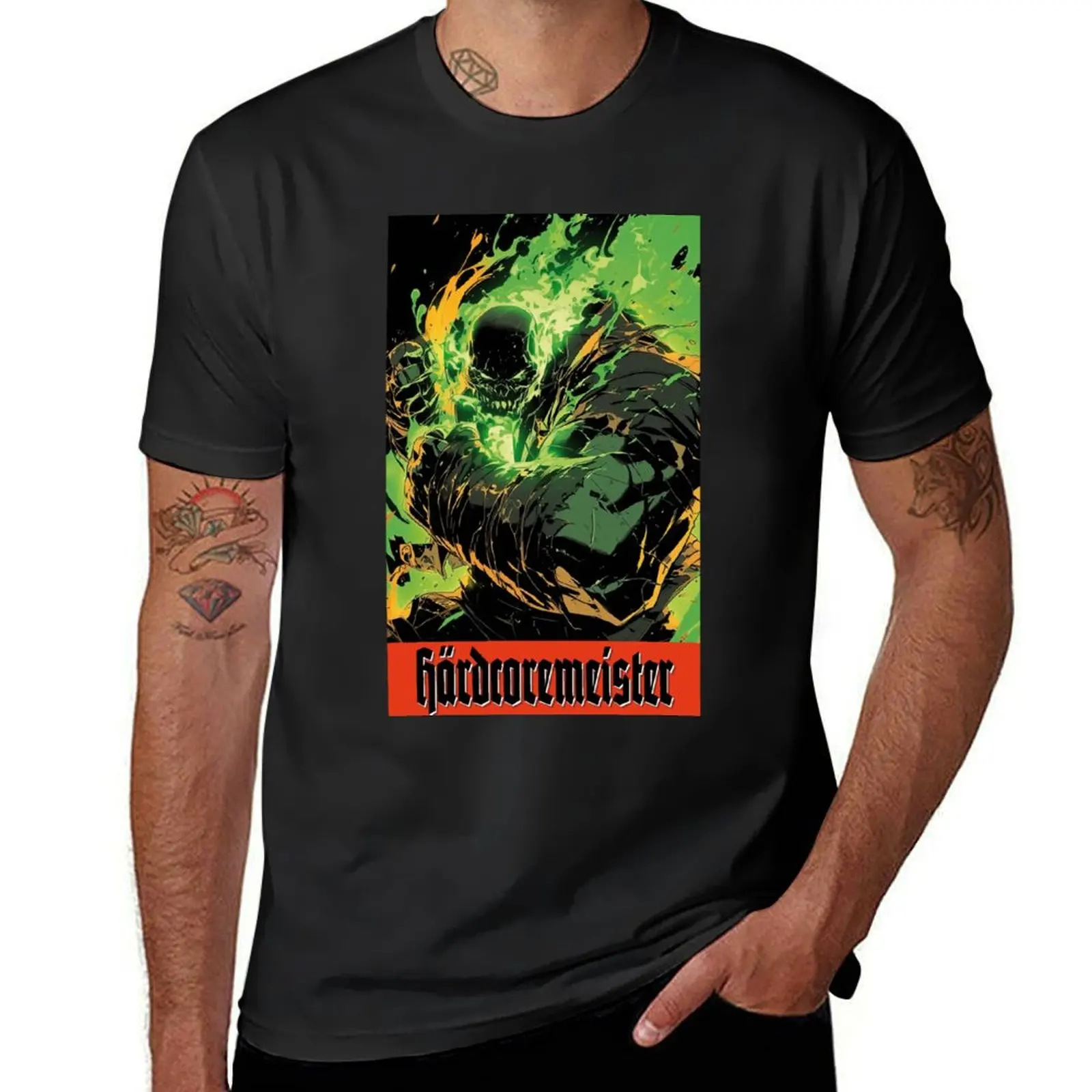 H?rdcoremeister Series - Baneman - Powered by J?ger T-Shirt summer top oversizeds summer clothes mens big and tall t shirts