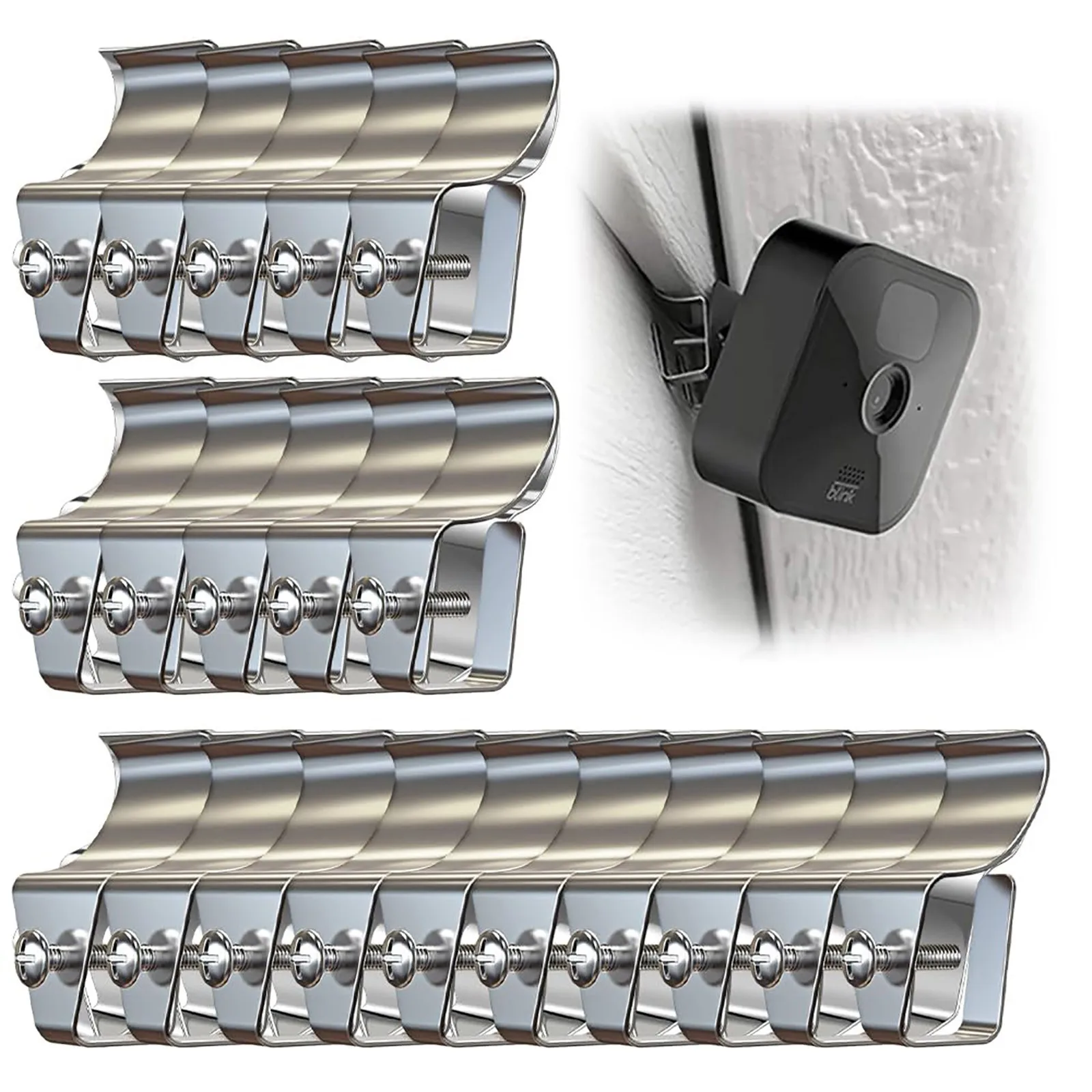 

20PCS Upgraded Wall Plate Hooks Stainless Steel Hanging Plate Hook No Hole Needed Vinyl Siding Hooks Outdoor Decorations Hooks