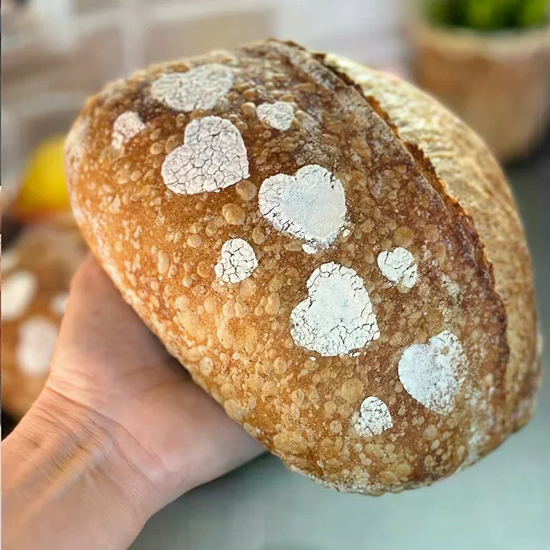 9-piece Reusable Bread Baking Template 5.9 X 5.9 Inches Artistic Decoration No Stick Easy Clean