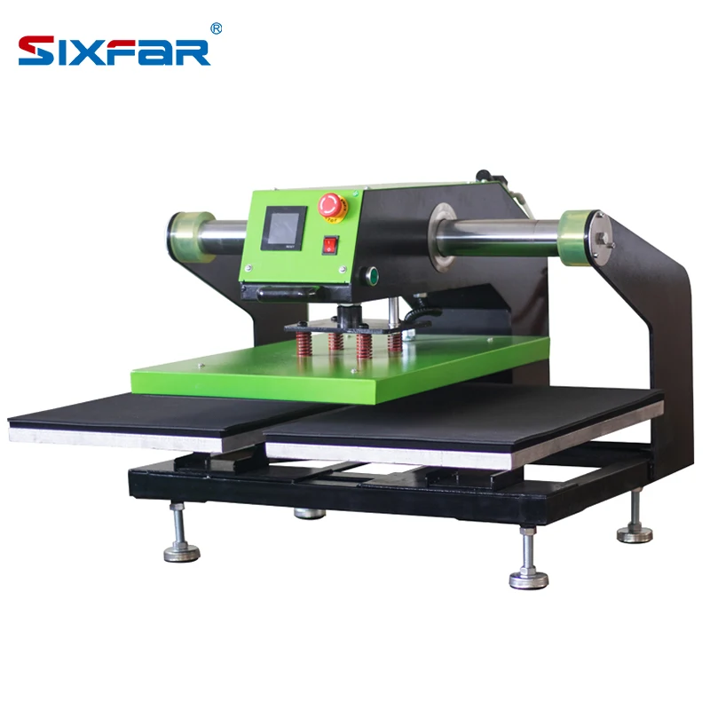 عالية الجودة تي شيرت الطباعة آلة التسامي 16x20 40x50 سنتيمتر شبه التلقائي محطة مزدوجة آلة الصحافة الحرارة الهوائية