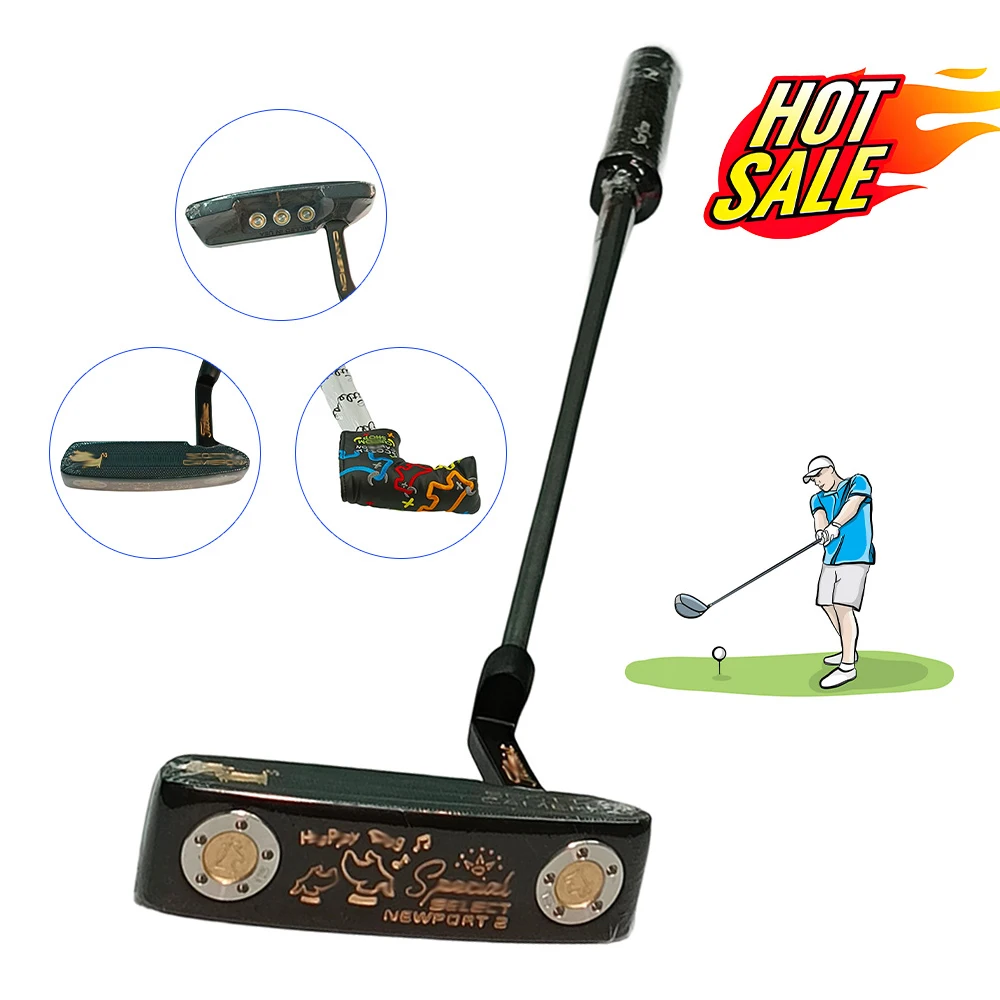 

2025 New Straight Happy Dog Golf Putters 32,33,34,35,36 Inch Golf Club Steel Shaft With Head Cover-For Man & Women