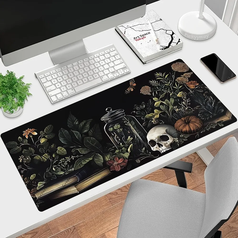 CIFBUY  Gaming Mouse Pad Smooth Polyester Surface Non-Slip Rubber Base Stitched Edge for Office Home PC Laptop Halloween Gift