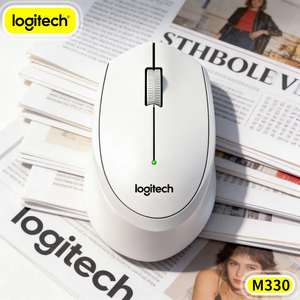Logitech M330 Wireless Silent Mouse 2.4Ghz High Precision Ergonomic Shape Long Battery For Laptop PC Mac