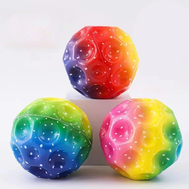 Useful Hole Ball Kids Indoor Outdoor Games Sport Toys PU Anti Gravity Stress Rubber Bounce Ball 66mm Extreme High Bouncing Ball