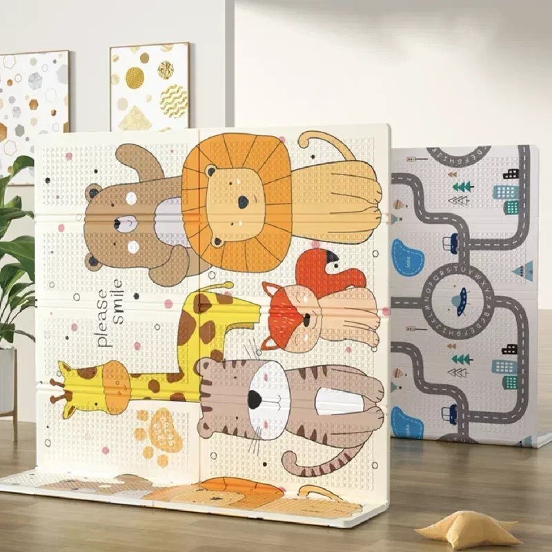Faltbare Baby-Spiel matte xpe Puzzle-Matte pädagogische Kinder Teppich Doppelseite Pad Kinder Teppich Aktivitäten Spiele Lernspiel zeug Geschenk