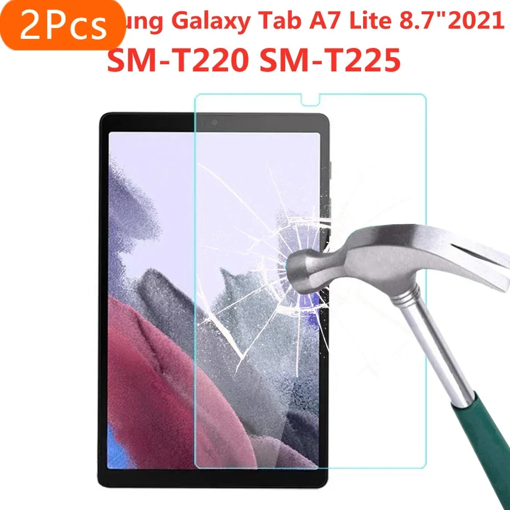 

2 шт. закаленное стекло 9H для Samsung Galaxy Tab A7 Lite 8,7-дюймовая защитная пленка для экрана 2021 SM-T220 T225 Защитная пленка для планшета от царапин