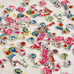 20Pcs Enamel Graduation Pencil Tool Globe Floating Charms For DIY Locket Necklaces Jewelry Cute Umbrella Candle Beads Wholesale