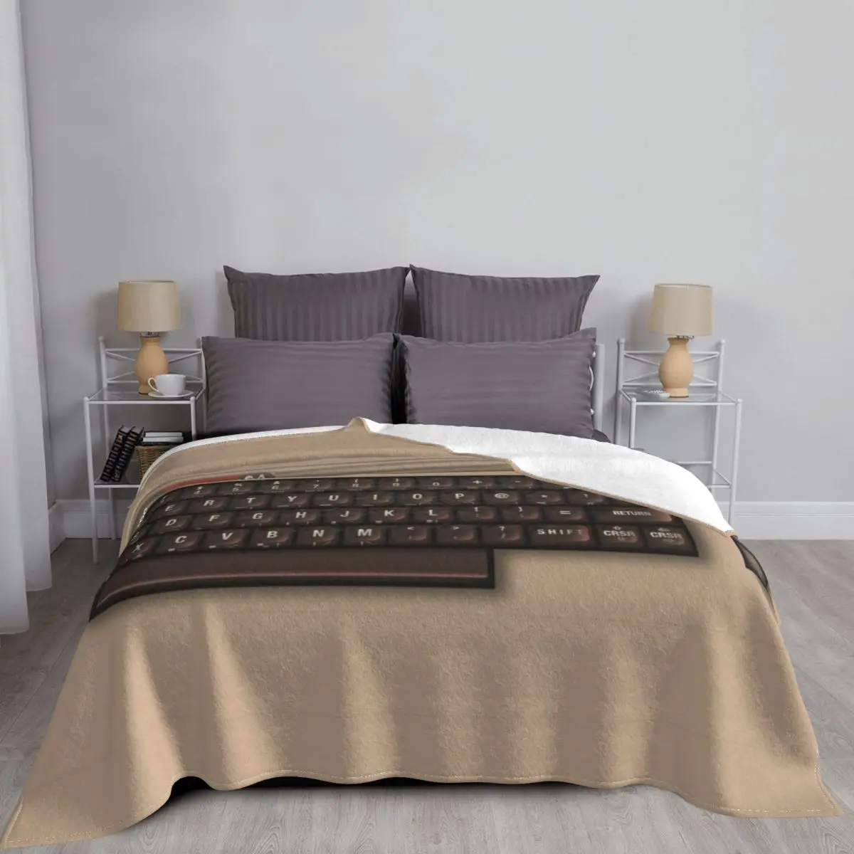 Commodore 64 Blanket Warm Fleece Soft Flannel Multimedia C64 Amiga Computer Throw Blankets for Bed Sofa Outdoor Spring