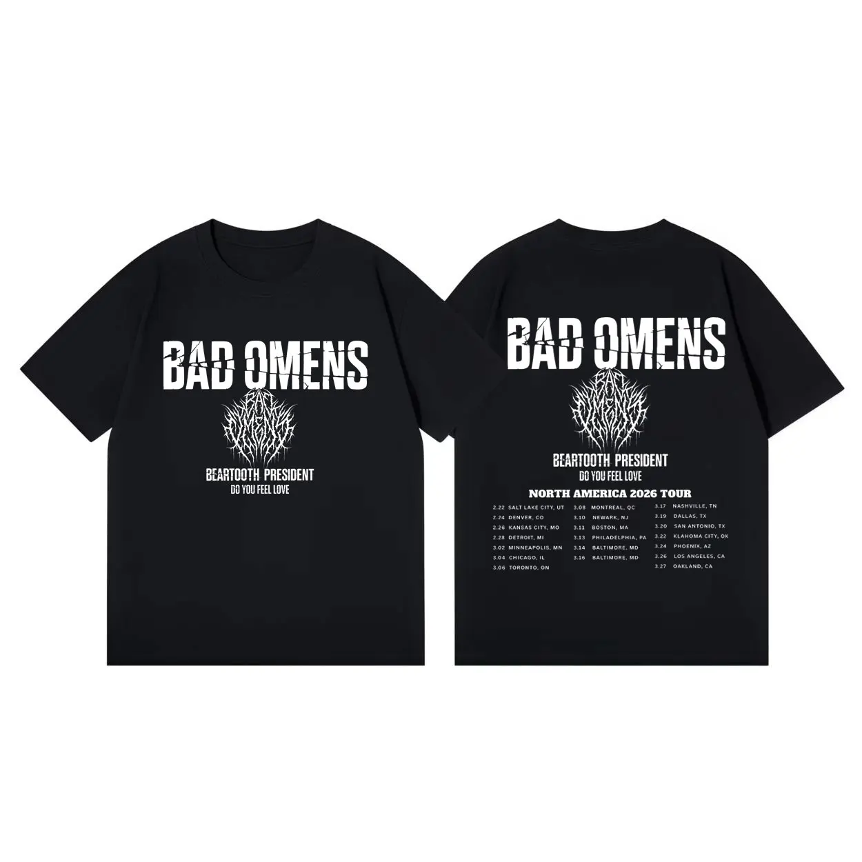 

Bad Omens Do You Feel Love Tour 2026 T-shirt Men Women Fashion Rock Short Sleeve T Shirts Summer Casual Loose Cotton T-shirts