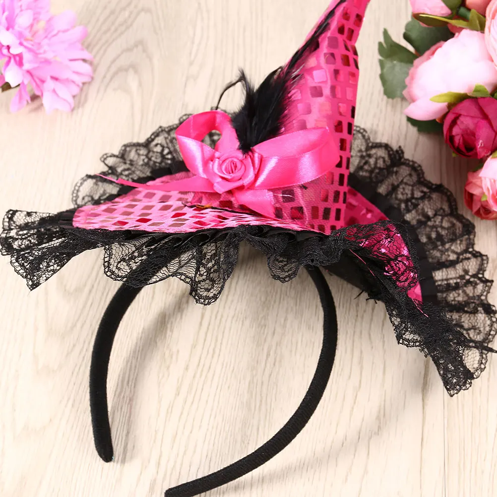 

Witch Hat Headb Halloween Hair Decor Lightweight Comfortable Break Resistance Festive Atmosphere Great Prop Charm Chic Party