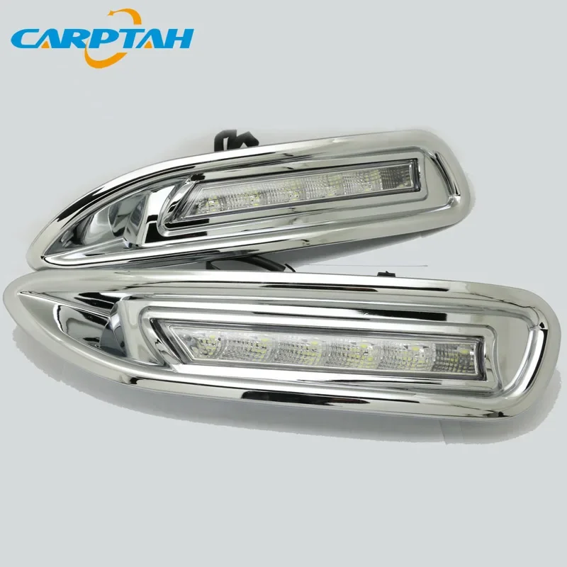 

Car LED DRL 12V Daylights For Mazda6 Mazda 6 2008 2009 2010 Yellow Turn Signal Daytime Running Light Car Foglamp