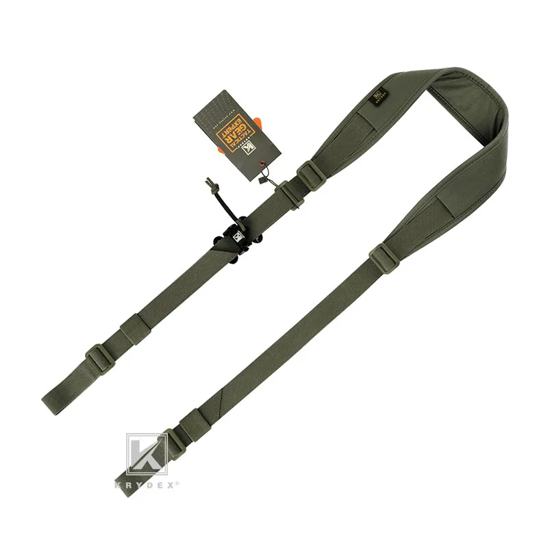 KRYDEX-tirachinas de Rifle táctico, Correa Modular extraíble, 2 puntos/1 punto, 2,25 pulgadas, accesorios acolchados para caza y tiro de combate