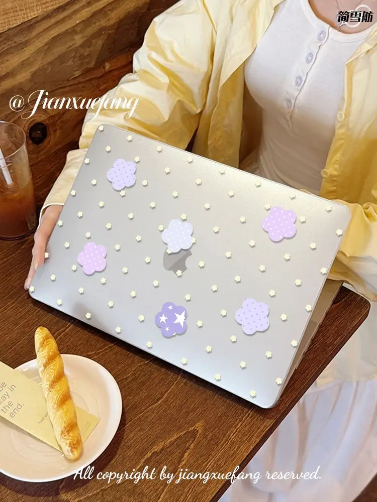 Korean Fresh Flower Case for Macbook Air 13.6 M5 M1 Pro 14 M4 Air 15.3 13 M3 M2 15 Mac Cover A3113 A2681 A2442 A2941 Anti-Scratc