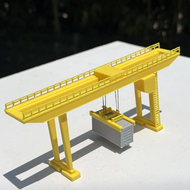 1/160 N Scale Containerized Gantry Crane Model Miniature Sand Table Building Construction Scene Train Railway Layout Materials - view 3