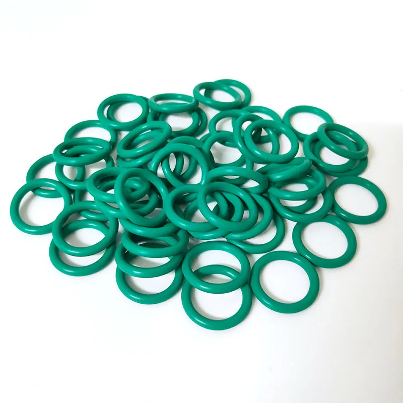 FKM O Ring CS7mm ID24-670mm Green Fluorine Rubber O Ring Sealing Gasket Insulation Oil High Temperature Resistance Fluorine 1Pc