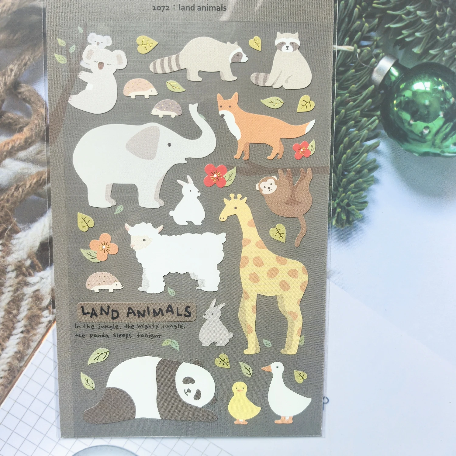 Korean Import Suatelier Land Animals Stickers Scrapbook Decoration Stationery DIY Stickers School Office Supplies 1072