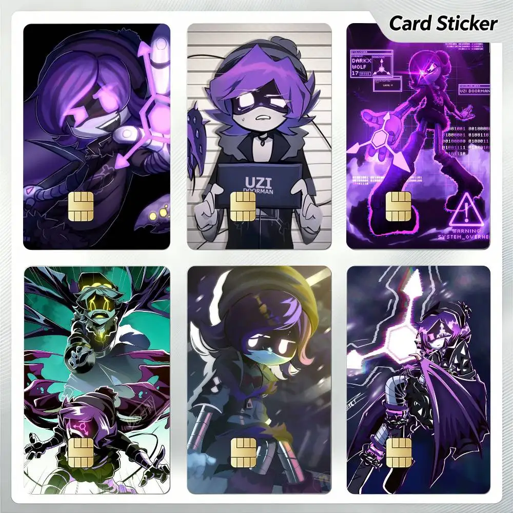 M-Murder Drones UZI Decorative Waterproof Film Skin Cover Credit Card Stickers Debit Front Bank Bus Pass