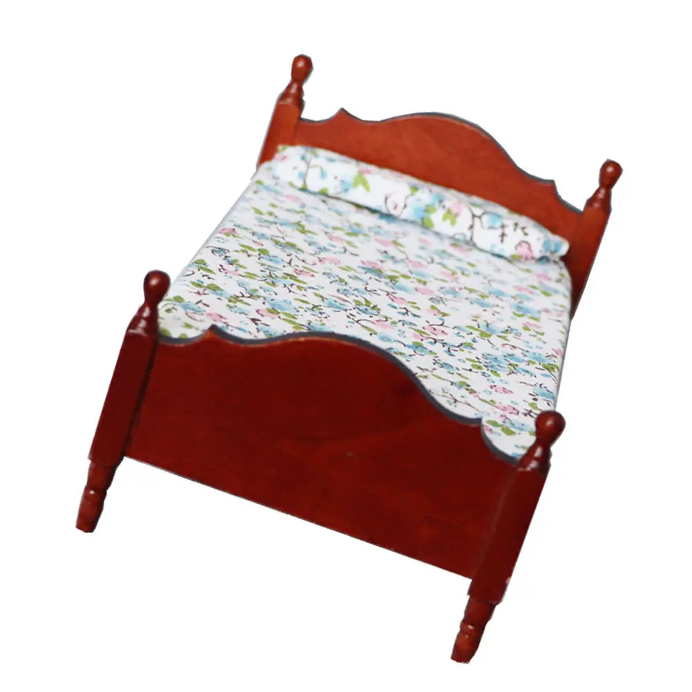 

House Small Miniature Furniture Decor for Kids Toy Decoration Ornament Sleeping Bed