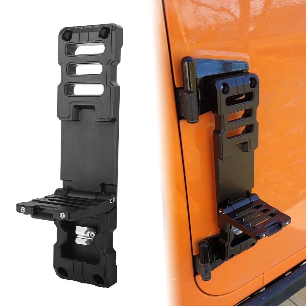 

Door Hinge Folding Foot Pedal for Jeep JK Aluminum Door Hinge Step Pedal for 2007-2023 Jeep Wrangler JK JKU JL JLU Gladiator JT