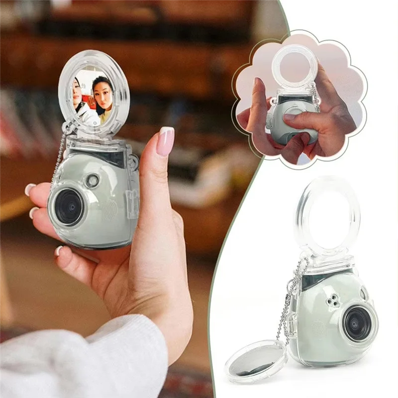 -A89Z Transparent Für Instax Pal Schutzhülle Anti-Scratch Anti-Fall Vollständige Abdeckung Shell Mit Selbst-Shooting Spiegel