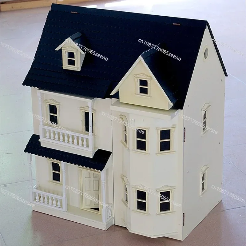 Babaház Miniatűr 1:12 Békateknő Villaház kerti Kastély DIY Babaház QW60516