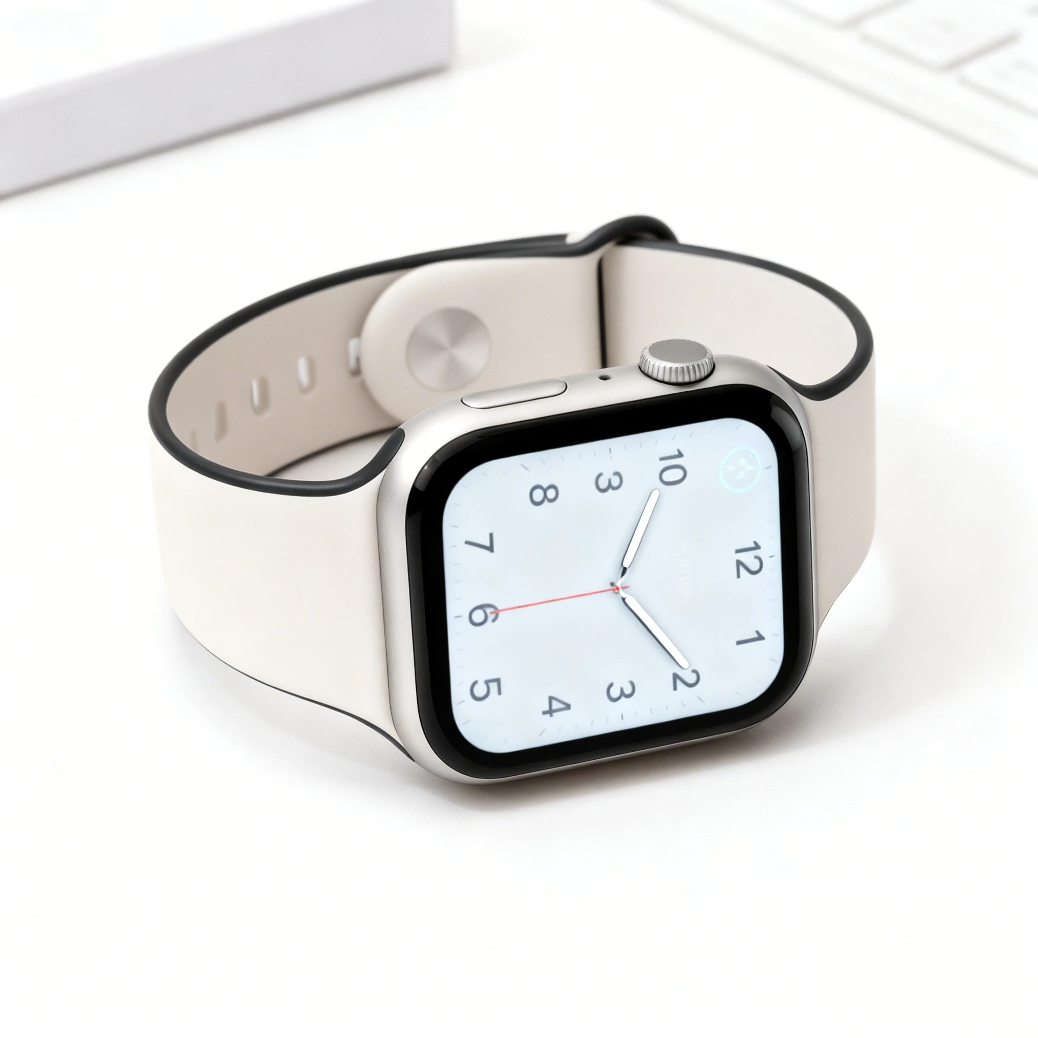 Premium FKM Rubber Watch Band For Apple Watch iwatch7/8/9/10/se 44mm/45mm/46mm Waterproof Dustproof Sport Rubber Watch Straps