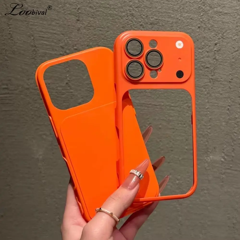 Matte 2-in-1 Kamera-Schutzfolie Hülle für iPhone 16 15 14 13 12 11 Pro Max, sofort umwandelbar in 17 Pro Max, stoßfeste Abdeckung