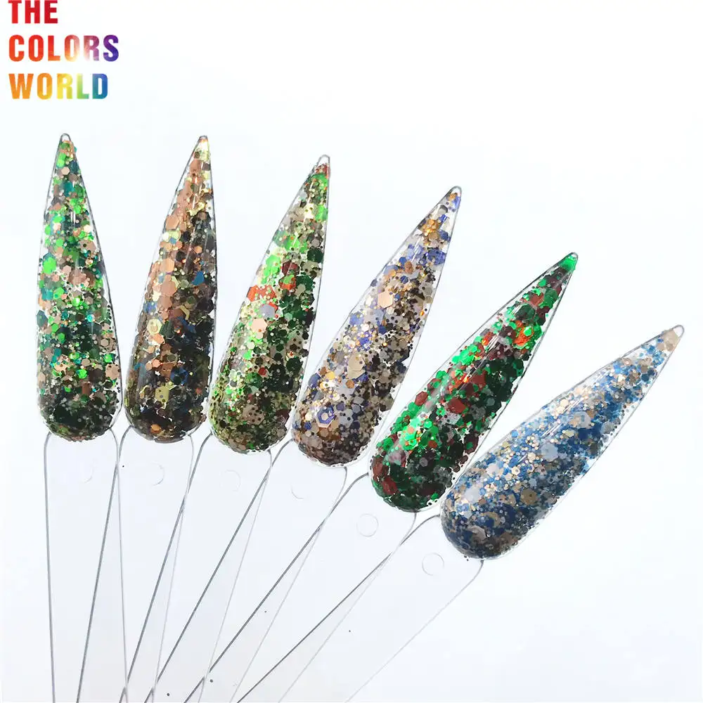 

TCT-376 Camouflage Colors Nail Glitter Nail Art Decoration Makeup Tattoo Tumblers Craft DIY Handmade Accessoires Festival Party