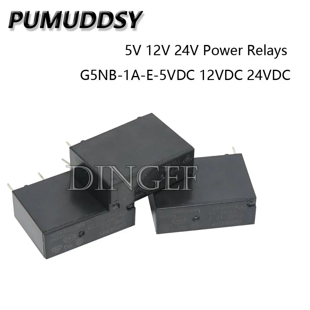 5PCS 5V 12V 24V Power Relays G5NB-1A-E- 5VDC 12VDC 24VDC 5A 250VAC 4PIN G5NB-1A-E-24VDC G5NB-1A-E-12VDC