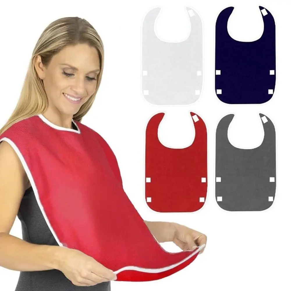 Anti-oil Elderly Bib Stain Resistant Multi-purpose Eating Assistance Bib Washable Adjustable Rice Pocket Bib Home Cleaning