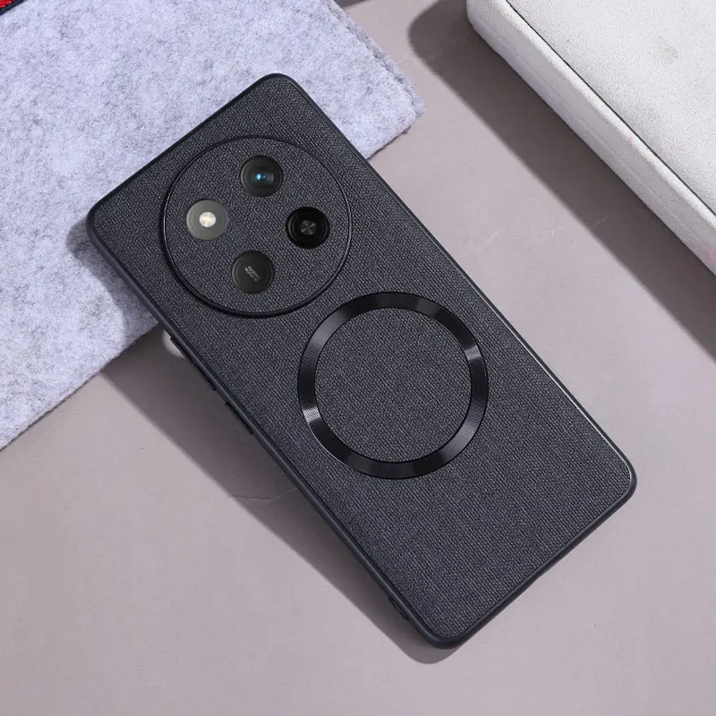 

Чехол для магнитной зарядки Magsafe для Honor Magic7 Lite, деловая тканевая задняя крышка Honor Magic7 Fundas Movil Honor Magic7 Pro
