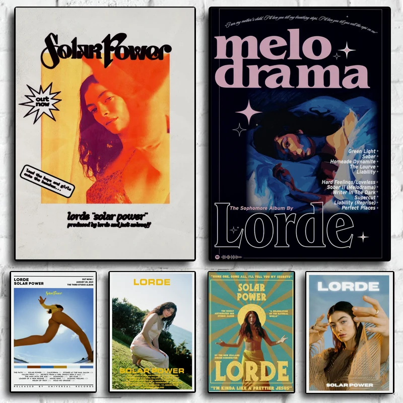 Lorde-Póster de cubierta de álbum, impresión en lienzo de Melodrama de energía Solar, arte de pared, decoración colgante, imagen, decoración de la habitación del hogar