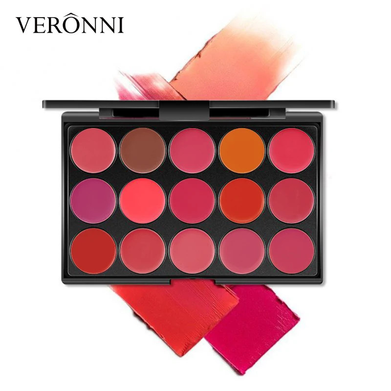 15 Colors Lipstick Palette Matte, Moisturizing And Non Fading, Non Stick Cup, Makeup Tray Easy To Color  Ideal Valentine\'s Gift