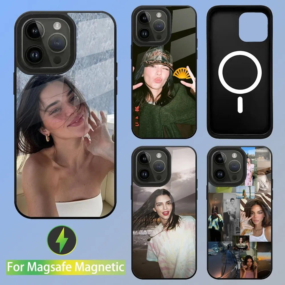 Model K-Kendall J-Jenner Phone Case For iPhone 16,15,14,13,12,11,Plus,Pro,Max Mini Magsafe Magnetic Wireless Charging