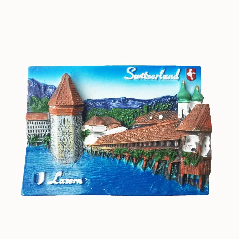 Switzerland Travelling Fridge Stickers Jungfrau Lake Lucerne Tourism Souvenirs Fridge Magnets Home Decor Wedding Gifts