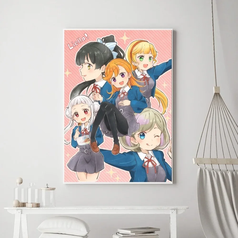 LoveLive SuperStar Keke kanon Poster Vintage Prints Art Home Painting Bathroom Kitchen Bar Accessories Wall Sticker Small Size