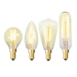G45 T25 ST48 T45 E14 Filament Bulbs 220V Vintage 40W E14 Edison Bulbs Retro Incandescent Screw Bulb for Pendant light