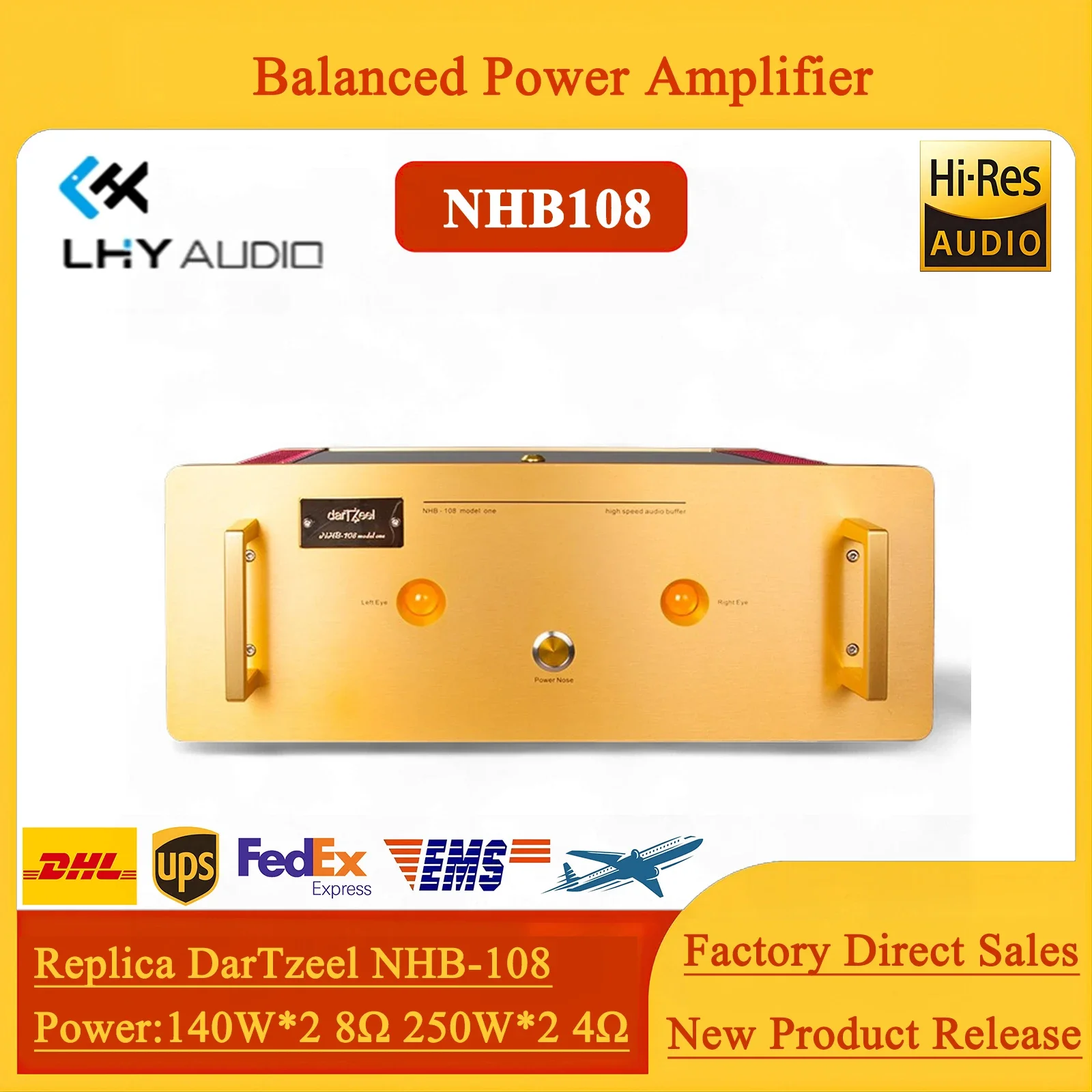 LHY طبق الأصل DarTzeel NHB-108 مكبر كهربائي آلة نهائية إصدار ترقية متوازن من الزجاج