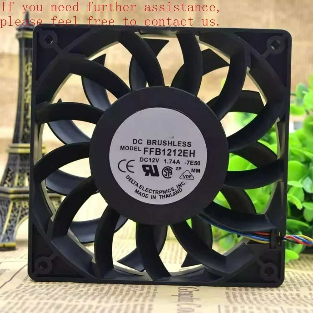 

Для Delta 12025 12 В 1,74 А 12 см регулирование скорости, большое объемное давление воздуха, вентилятор шасси FFB1212EH