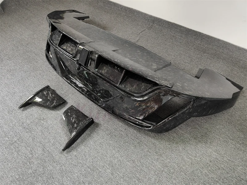 

M-style forged grain carbon fiber rear diffuser for Porsche Taycan body kit front bumper edge side skirts Air knife spoiler