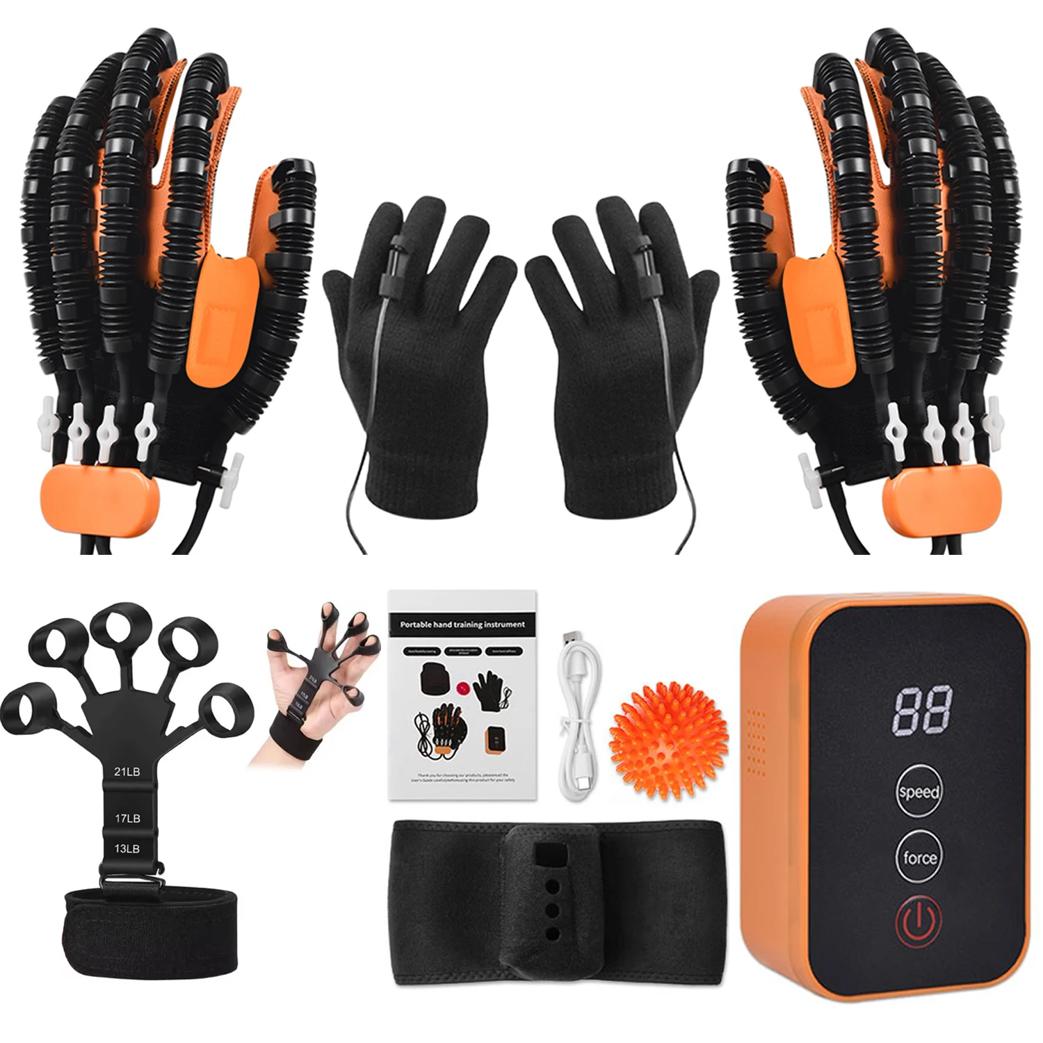 

USB Robot Glove for Rehabilitation Hand Rehabilitation Gloves Hemiplegia Devices Finger Trainer Rehab Glove Exerciser Adult Kids
