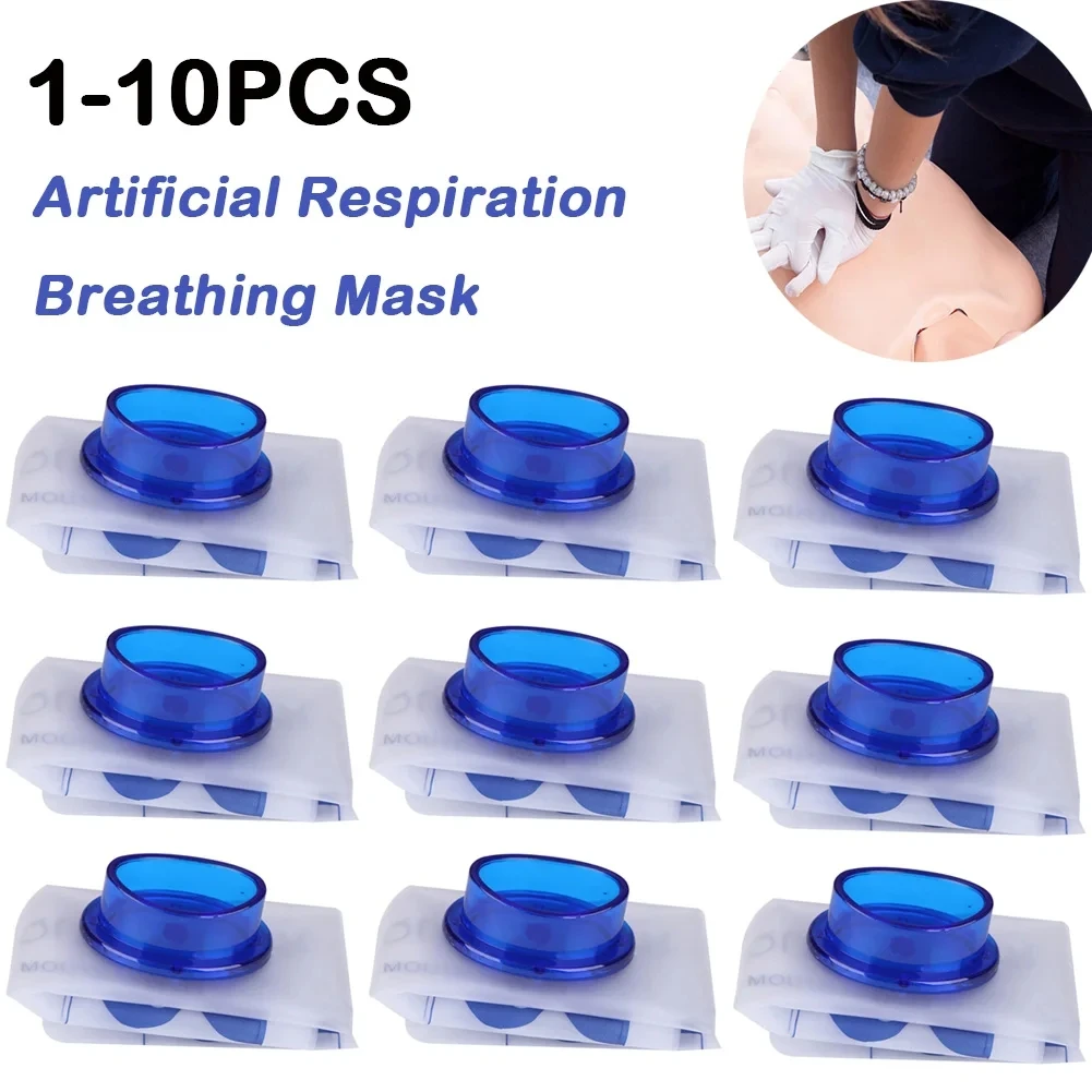 

Disposable First Aid Breathing Respirator Mouth to Mouth CPR Face Shield Artificial Respiration Breathing Mask Emergency Rescue