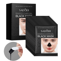 30/10Pcs Blackhead Remover Mask Bamboo Charcoal Nose Patch Deep Cleansing Oil Control Skin Care Black Heads Removal Strip