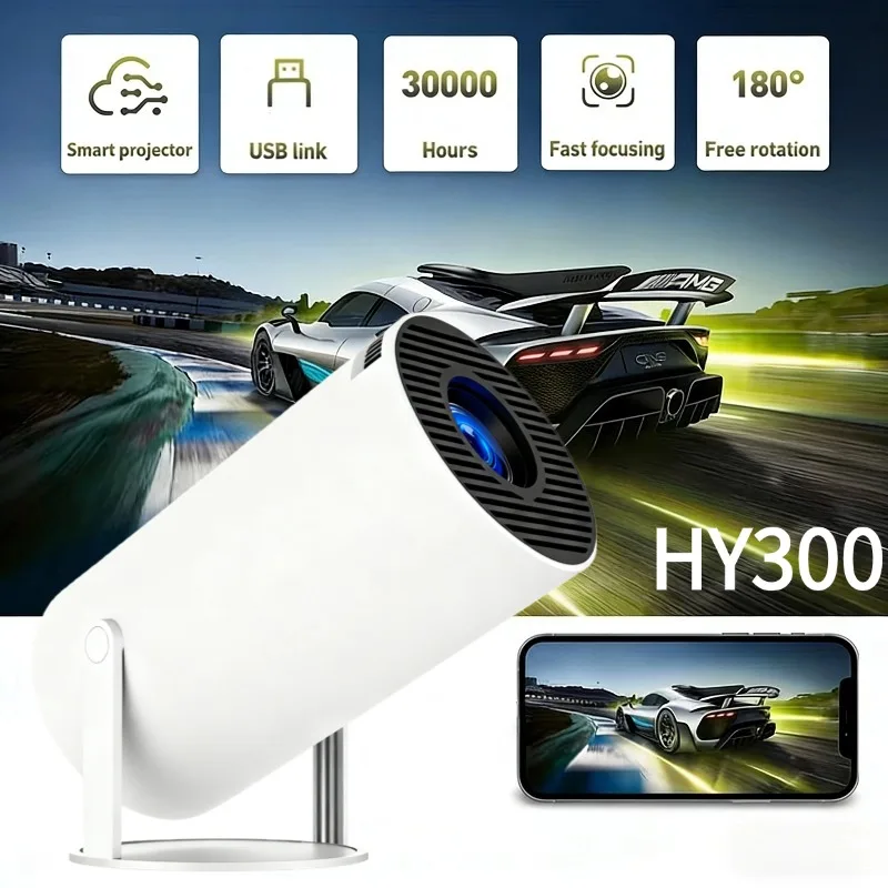 2026年新型hy300屋外ポータブルプロジェクター-4k-wi-fi-1080p-1280×720p-hdホームシアター-ビデオ映画-ledプロジェクター-ビデオゲーム投影