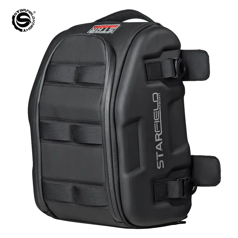 Star Field Knight Motorcycle Backseat Bag Tail Seat Bag Waterproof Fuel Tank Bag Oxford Cloth  Multi-function Magnet Adsorption